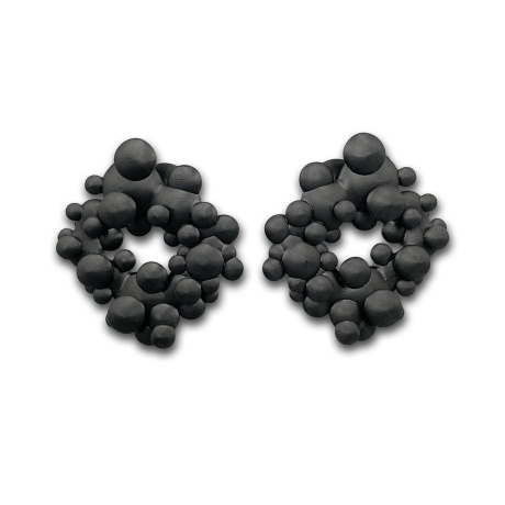 Earrings AppleYard black 3,5cm