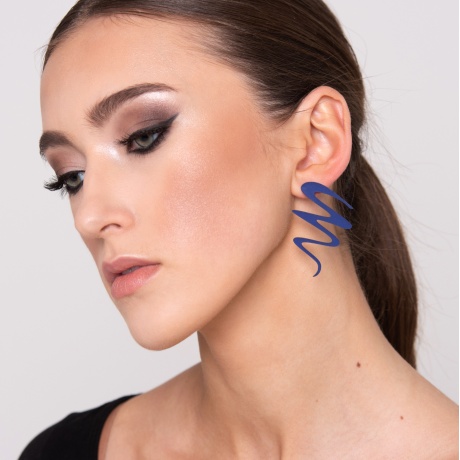 Earrings Smile dark blue