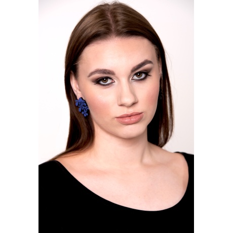 Earrings Cameo dark blue