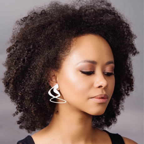 Earrings Ely h5cm white