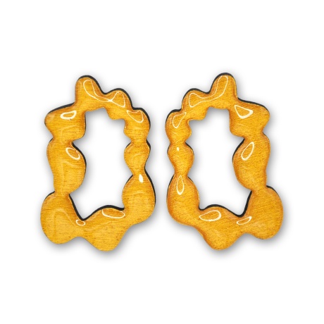 Earrings FROZEN FLOW - Golden Breath 5cm