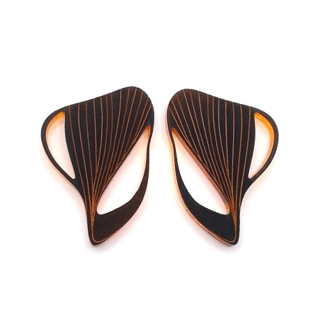 Earrings Rany orange/black