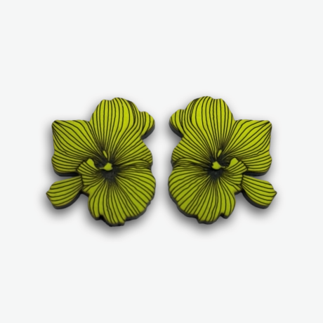 Kõrvarõngad Flower 3cm neoonkollane