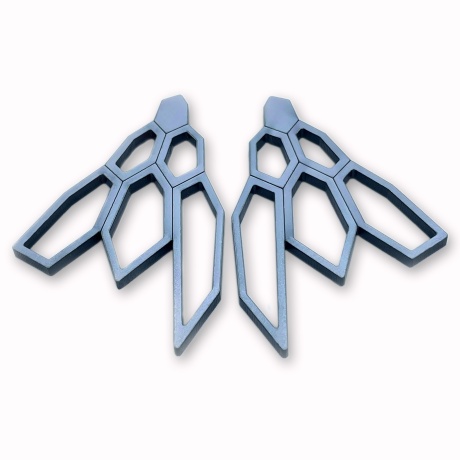 Earrings Grace 5,6cm light grey