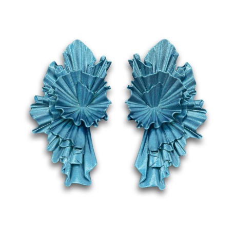 Earrings Matadore 6cm blue/green