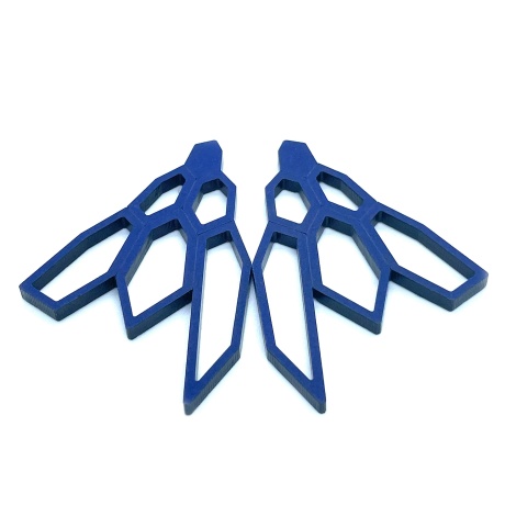 Earrings Grace 5,6cm dark blue