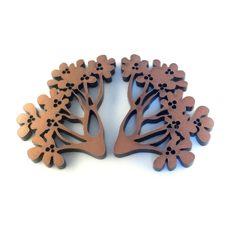 Kõrvarõngad Kirsiõied 4,1cm rose gold