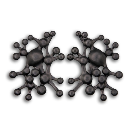 Kõrvarõngad Pulse 6cm must